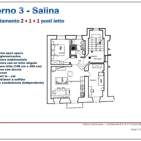 Live & Dream Salina Trilocale 1 Piano Apartment Scilla